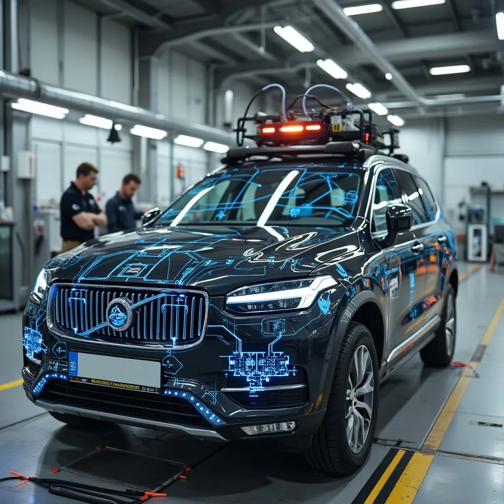Testfahrzeug mit KI-Sicherheitssystemen auf belgischer Teststrecke